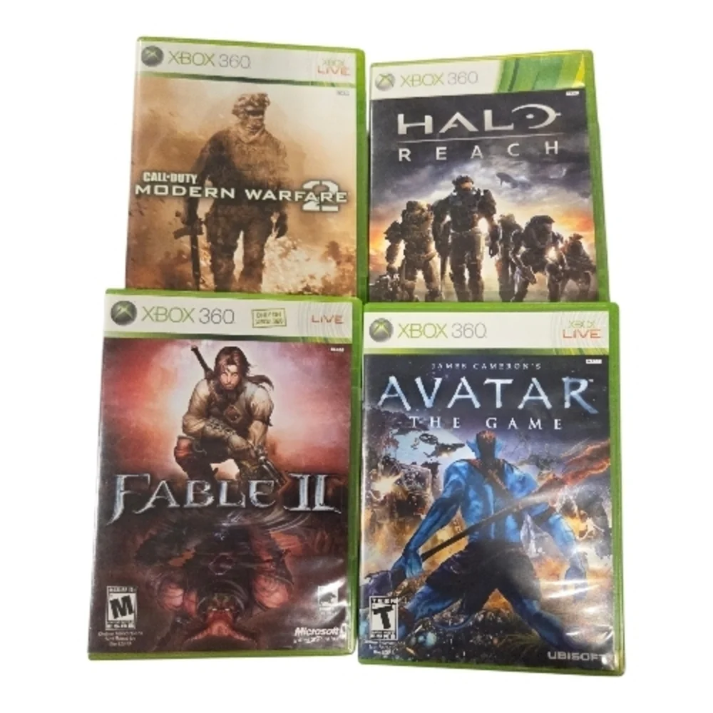 XBOX 360- Video Game Bundle - Call of Duty, Halo, Fable II, Avatar - Picture 1 of 5